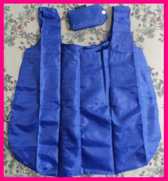 【送料無料:Bro-fitter:エコバック】★大きさ:43 x 36cm:青/ブルー:収納袋付き 新品 未使用品:エコバック:お得橋本拍卖