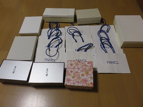 ☆空き箱☆なだ万☆たねや☆ファンケル紙袋拍卖