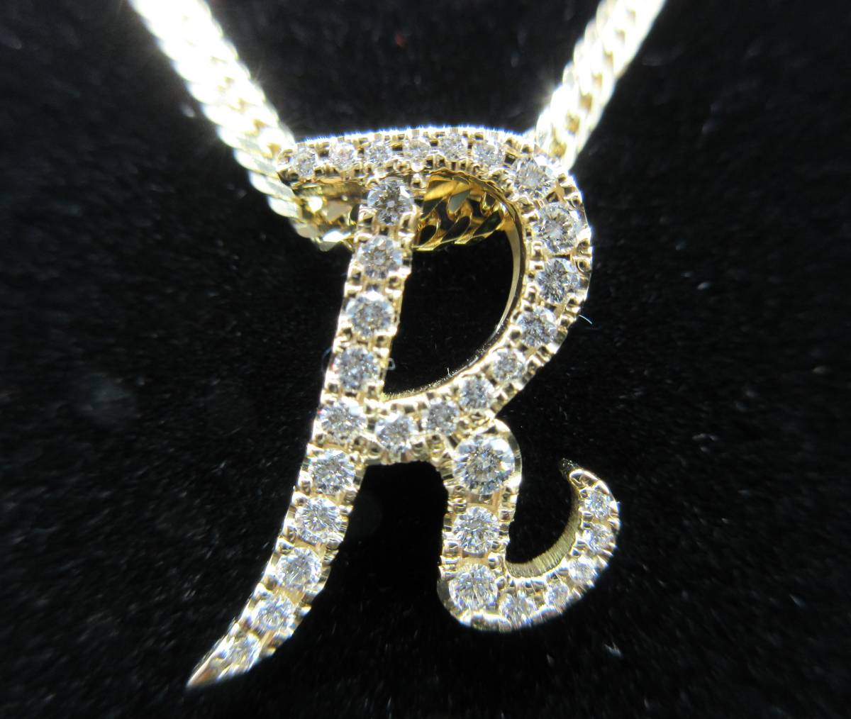 18K イニシャル R トップネックレス VS 天然ダイヤ 4g 0.36CT ソウルナンバー フランクミュラー タリスマン アイファニー ノンブル クロム拍卖