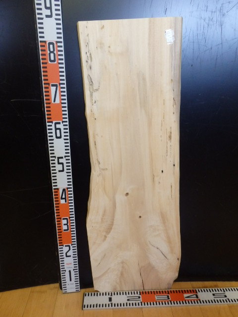 e3041233 ポプラ●約85cm×26.8cm~30.5cm×2cm☆無垢板1枚板 木材 板 DIY 板材 天板 棚板 テーブル 看板 花台など種類豊富!拍卖