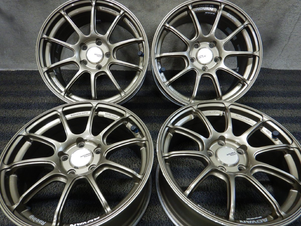 BT7190■ADVAN Racing 17インチ 7.5J 5H +48 PCD114.3 アルミホイール 4本価格★条件付送料無料★軽量 アドバン RAYS レーシングナット付拍卖