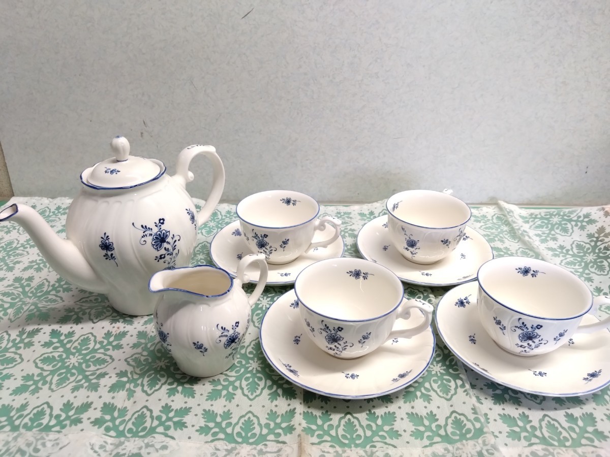 ● Noritake CRAFTONE ヴィンテージ 昭和レトロ ノリタケ クラフトーン カップ&ソーサー ミルクポット ティーポット ティー セット 中古 ④拍卖