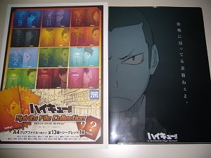 送料無料 ハイキュー!! Spirits File Collection クリアファイル 田中 烏野高校拍卖