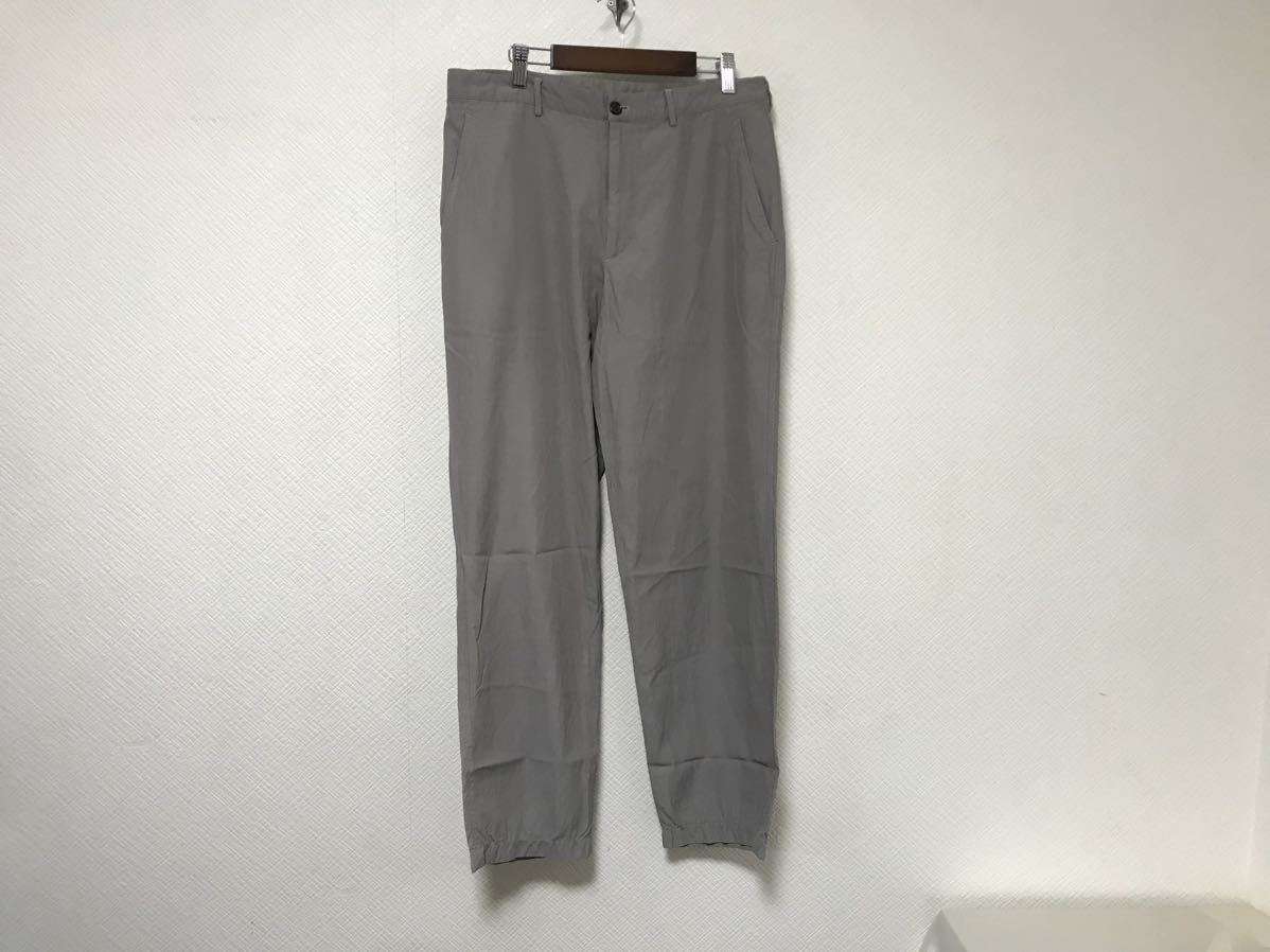 本物プラダPRADAレーヨンコットンスラックスパンツスーツビジネスアメカジスーツサーフメンズグレー48Lイタリア製拍卖