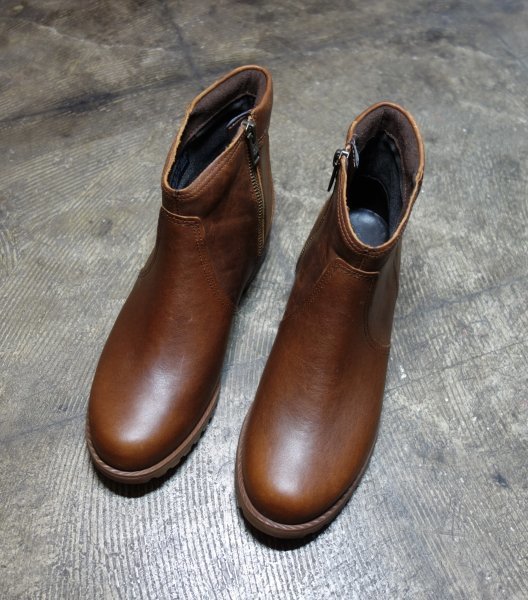TK 新品 『上品な雰囲気のブラウンレザー◎』 ティンバーランド Timberland サイドジップブーツ レザーシューズ拍卖