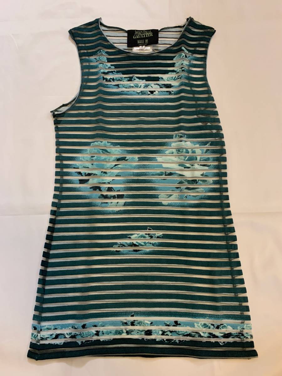 Jean Paul GAULTIER ジャンポールゴルチエ ゴルチェ 花柄 フラワー メッシュ パワーネット アーカイブ archive tops Italy拍卖