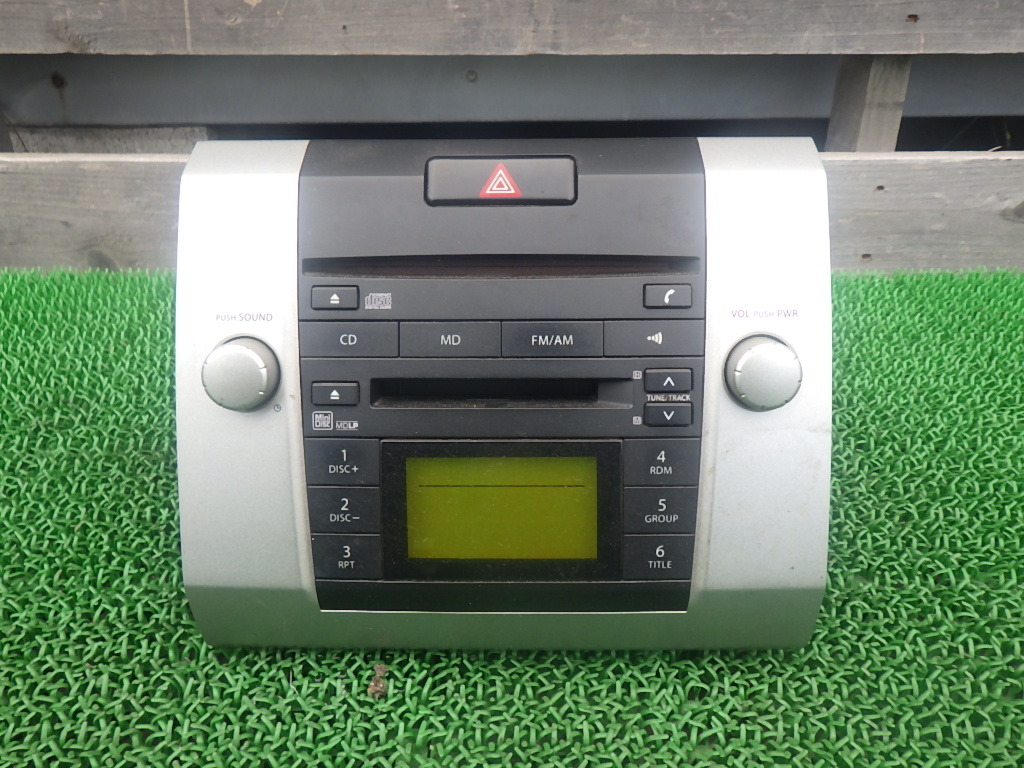 ワゴンR MH22S MH21S 純正 CD/MD デッキ AM/FMラジオ付き PS-4133J-A 39101-65K12 ジャンク拍卖