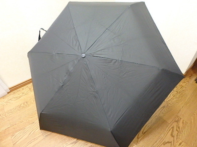 60sk-23-0424-26 折りたたみ傘 雨傘 黒 無地 裕源 メンズ 男性用 雨具 中古 (北海道・沖縄・離島は発送不可)拍卖