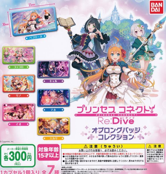 プリンセスコネクト!Re:Dive オブロングバッジコレクション 全7種セット拍卖