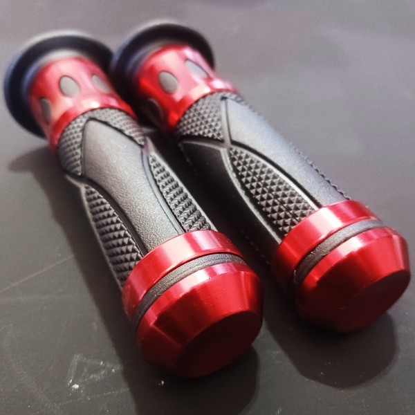 Ninja250R Ninja250 Ninja400R Z250 Z300 Z400 Z750 Z800 Z900RS Z1000 汎用 アルミ ラバー グリップ ハンドル バーエンド アクセル 赤拍卖