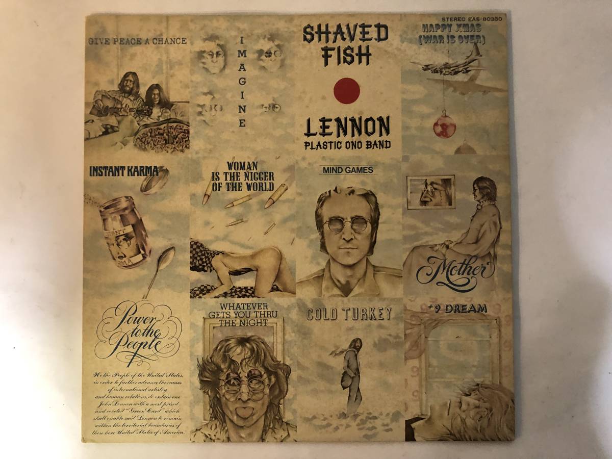 30511S 12inch LP★ジョン・レノン/JOHN LENNON/PLASTIC ONO BAND/SHAVED FISH★EAS-80380拍卖