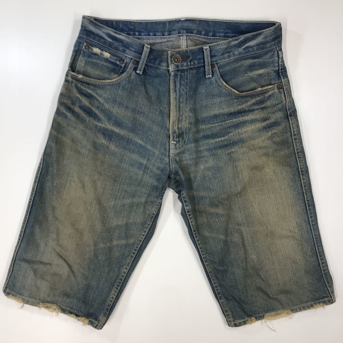 LEVI'S リーバイス 503 デニムショートパンツ ハーフパンツ 牛革パッチ W32 25-21a拍卖