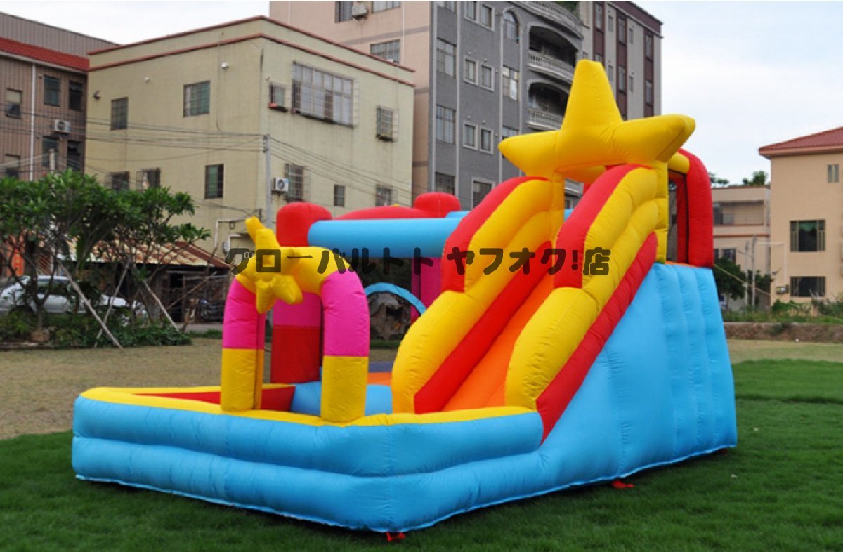 店長特選 プール 遊具 ビニールプール 大型プール トランポリン すべり台 滑り台 大型遊具 エア遊具 エアー遊具 ウォータースライダー D249拍卖