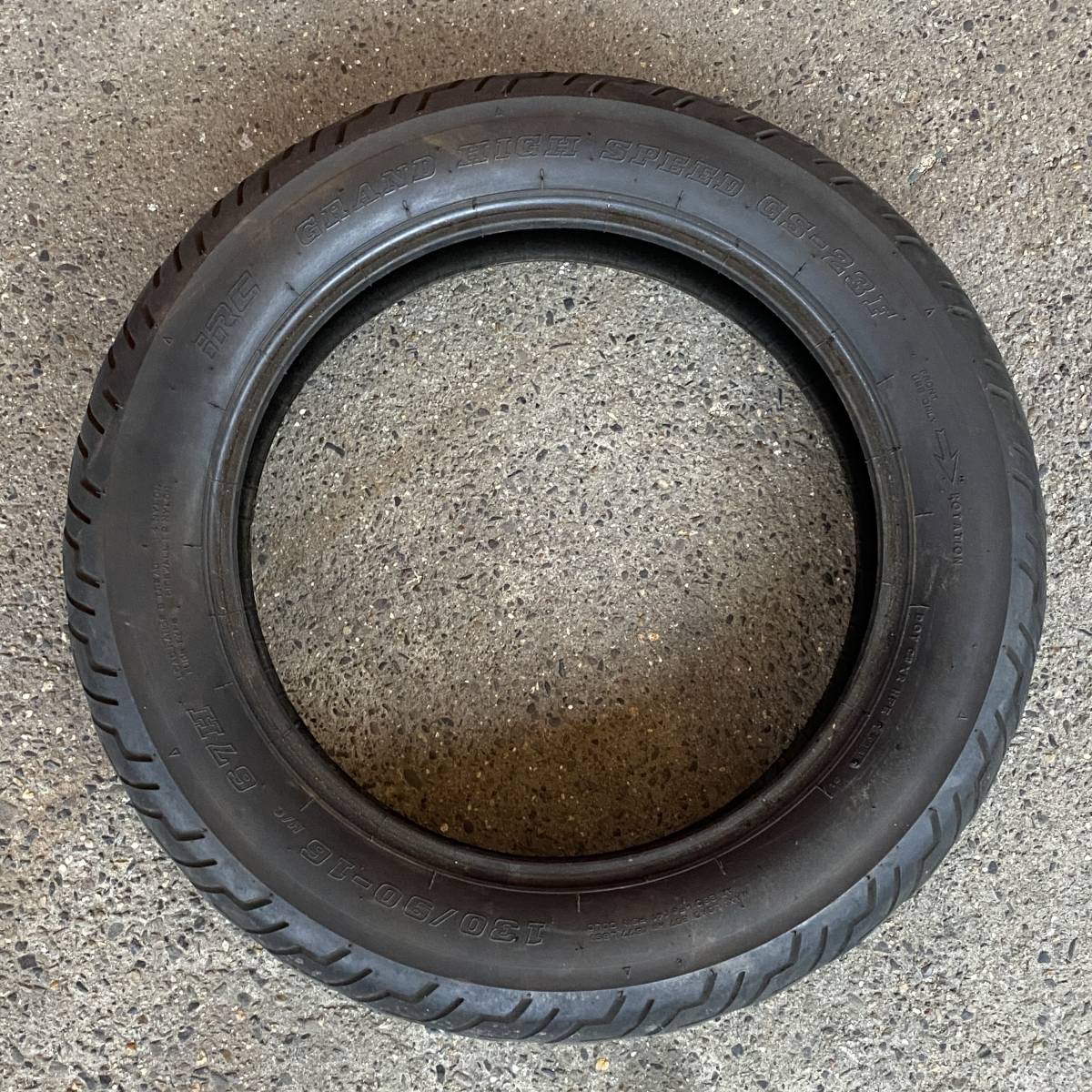 東海オート/中古タイヤ/IRC GRAND HIGH SPEED GS-23F 130/90-16 M/C 67H/CB400TホークⅡ外し/CB750/XJ400/ビラーゴ400/GPZ400R/GPZ600R拍卖