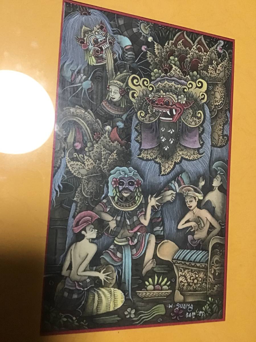w.suama バリ 細密画 BALI 絵画 額装拍卖