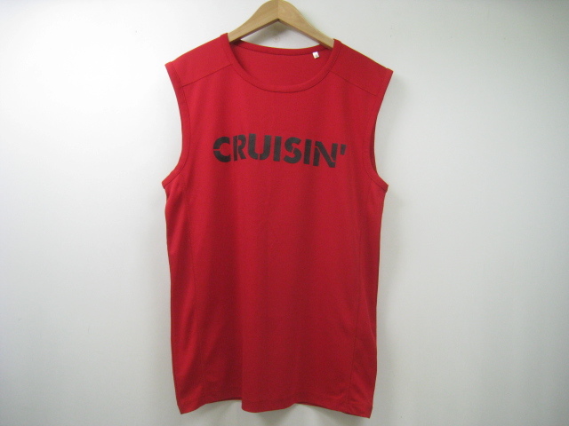 LA BODY エルエーボディ ノースリーブTシャツ 袖なし タンクトップ CRUISIN' 赤 レッド サイズL拍卖