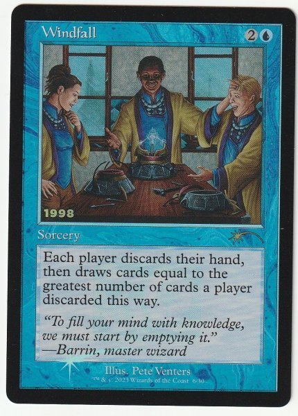 30周年プロモ Foil 意外な授かり物/Windfall 英語1枚 4枚まで拍卖