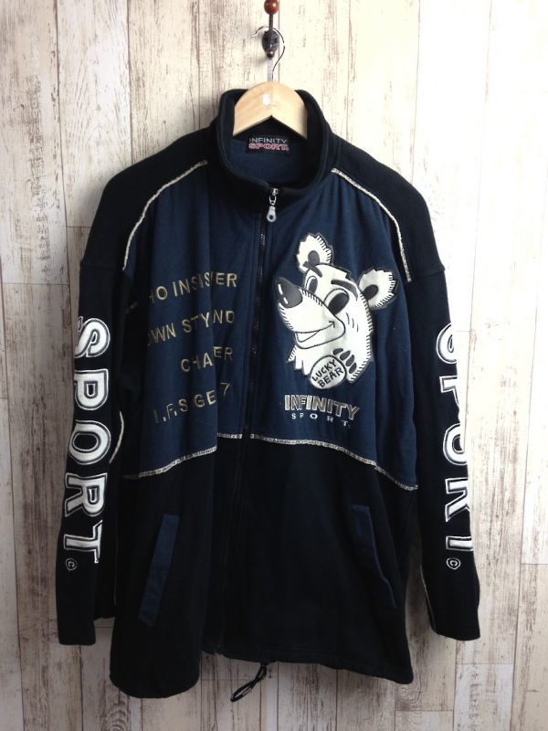 激レア・INFINITY SPORT キャラクターデザインスウェットジャケット フリーサイズ 希少モデル 再販なし ヴィンテージ拍卖