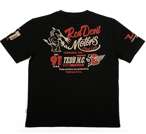 テッドマン/Tシャツ/ブラック/XL/TDSS-558/エフ商会/カミナリモータース拍卖