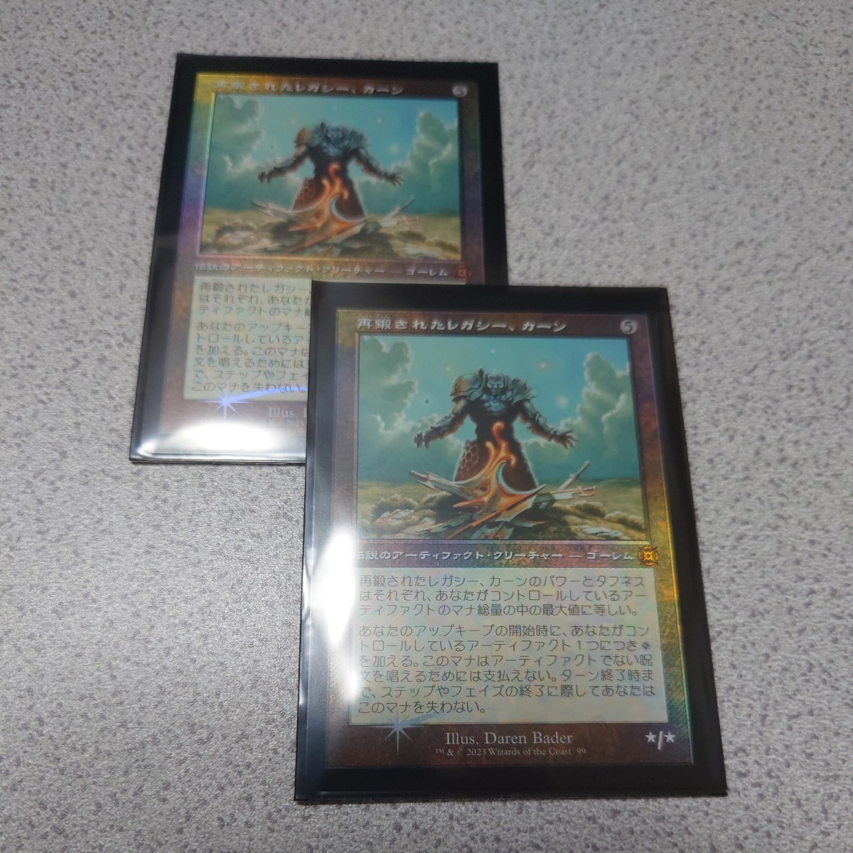 MTG MAT 再鍛されたレガシー、カーン 日本語foil 二枚セット 旧枠 機械兵団の進軍 決戦の後に 即決拍卖