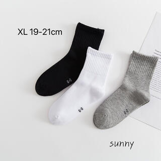 1360XL キッズ靴下 子供ソックス 3足(19-21) ソックス拍卖