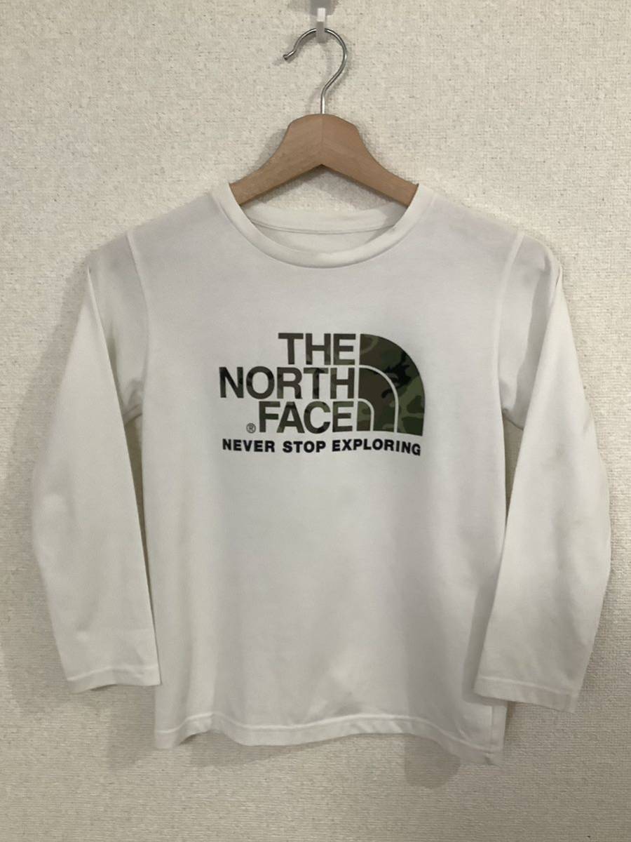 THE NORTH FACE ノースフェイス ロングスリーブ Tシャツ ロゴTシャツ キッズ 子供服 アウトドア キャンプ 古着拍卖