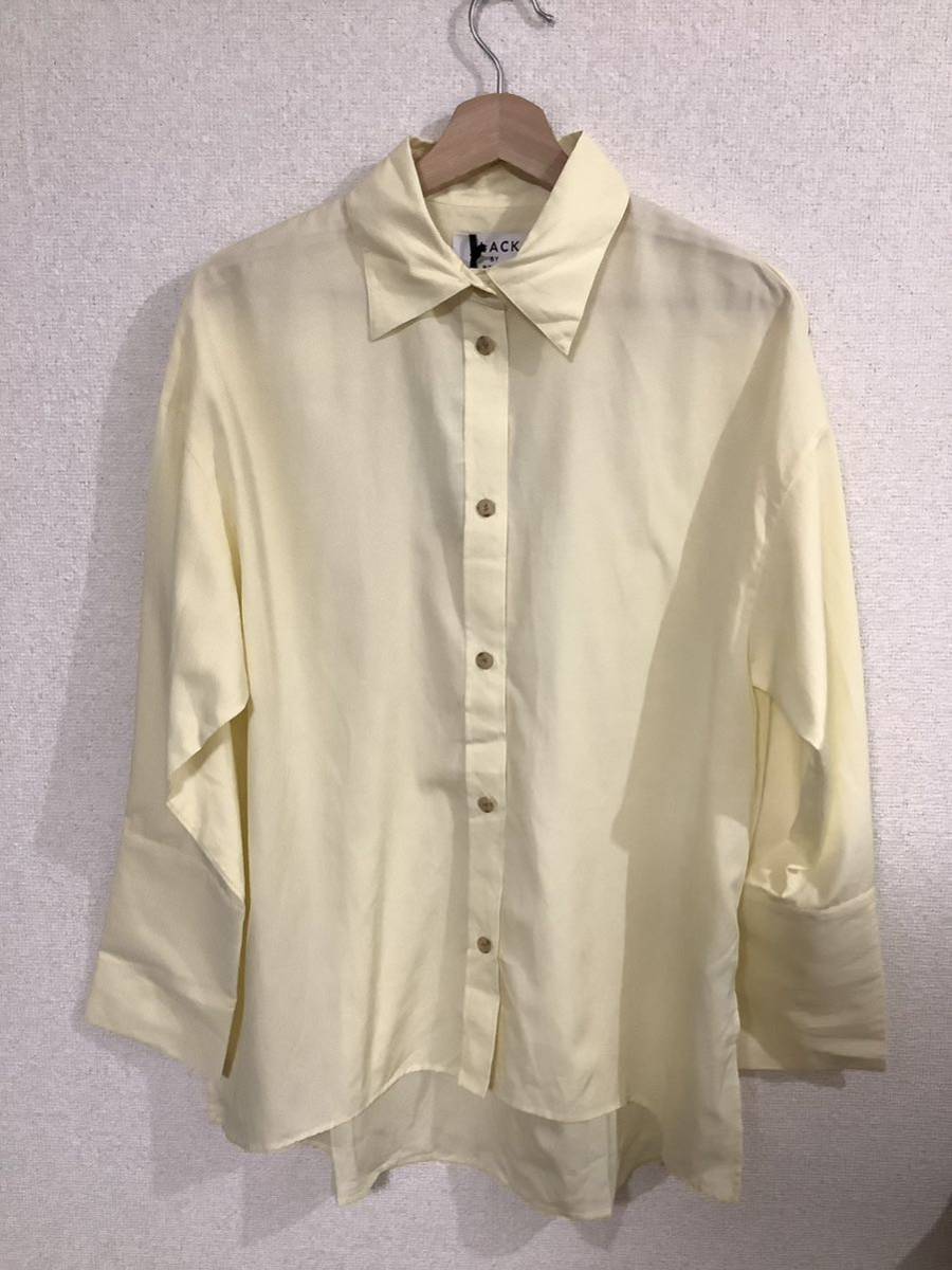 BLACK by MOUSSY ブラック マウジー 新品 未使用品 長袖シャツ コットンシャツ イエロー レディース 古着拍卖