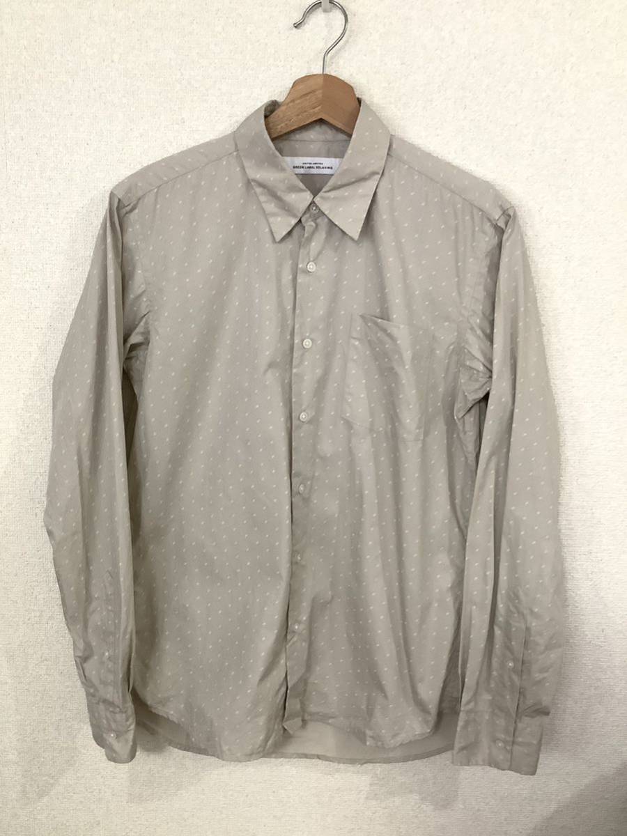 GREEN LABEL RELAXING ユナイテッドアローズ 総柄長袖シャツ コットンシャツ セレクト メンズ 古着拍卖