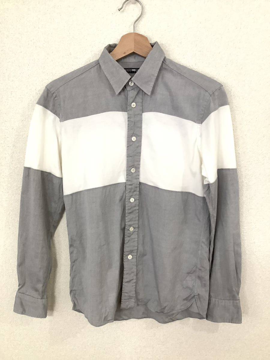 CAGHCA ENGLAND 長袖シャツ パネル柄 コットンシャツ メンズ セレクト 古着 紳士服拍卖