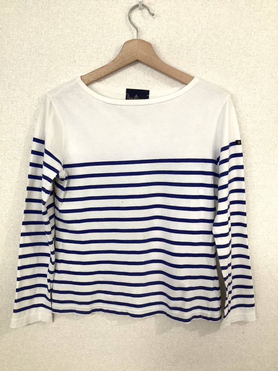 leminor ルミノア ボーダー柄長袖シャツ バスクシャツ ボーダーカットソー フランス製 セレクト 古着 ブルー拍卖