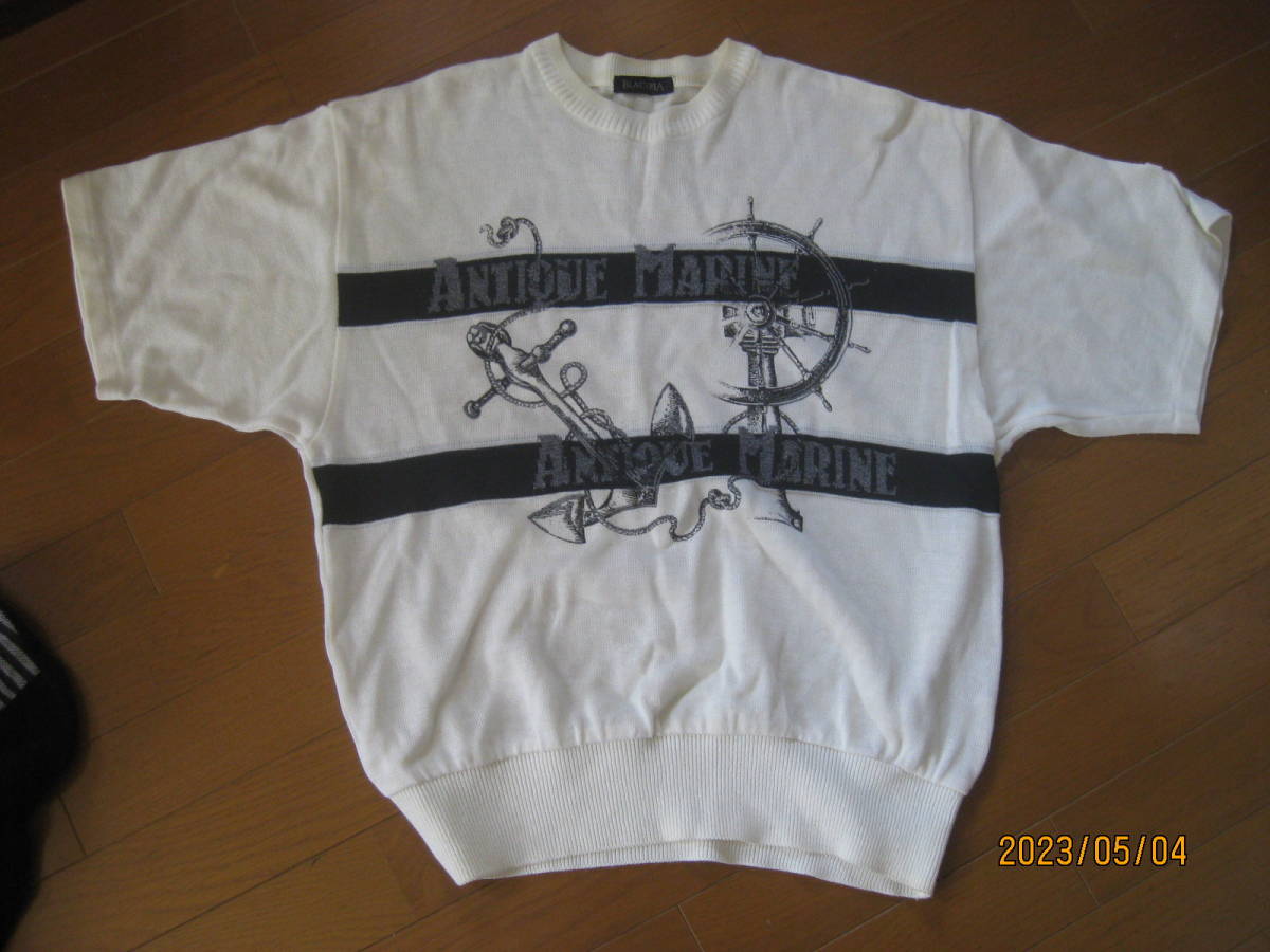 麻55%涼しい☆サマーニットBLACK PIA拍卖