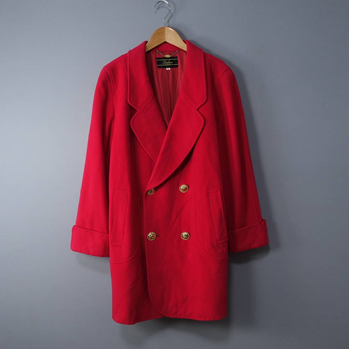 Leilian/レリアン/13+/LANIFICIO Esse Elle/日本製/ウール/アンゴラ/カシミヤコート/レッド/赤/レディース拍卖