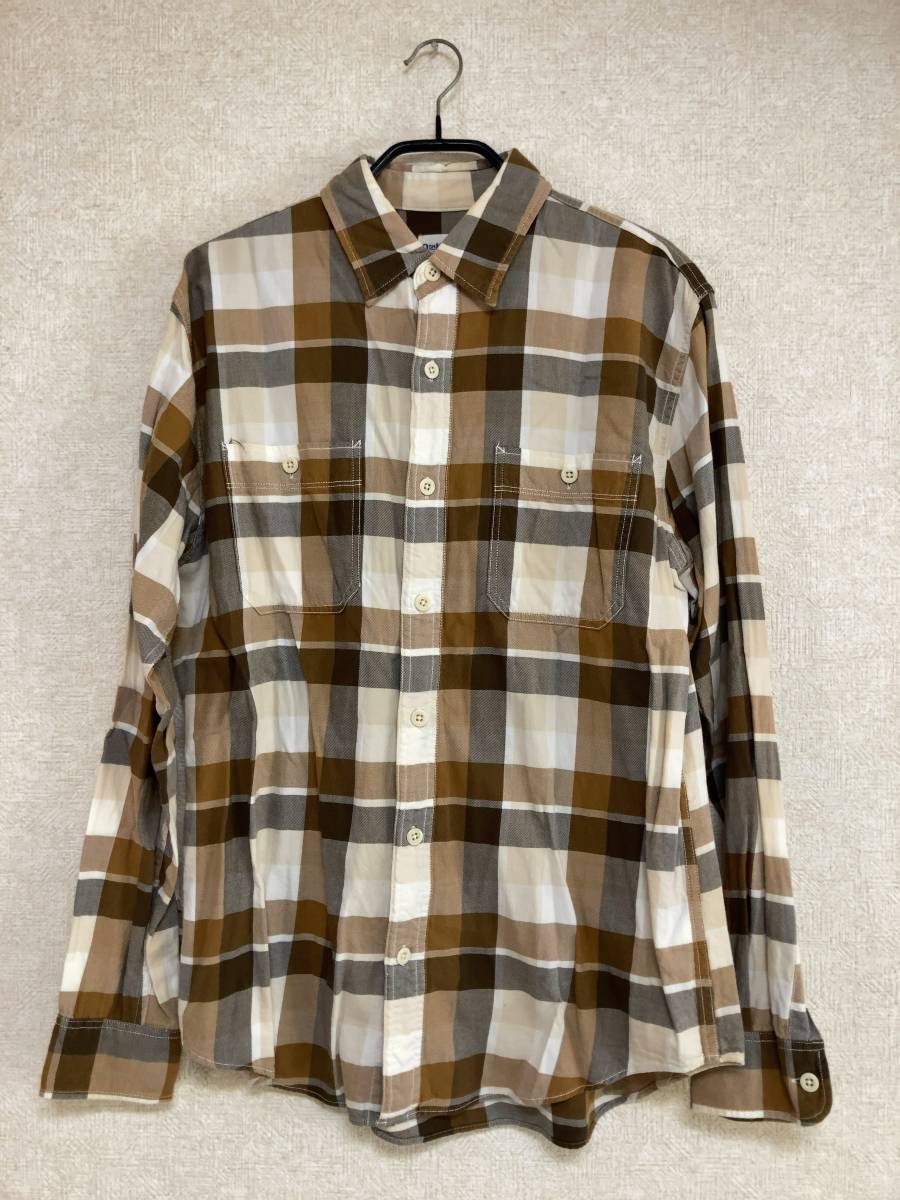 OSHKOSH 長袖シャツ ブラウン メンズM/アースカラー オシュコシュ ライトオン拍卖