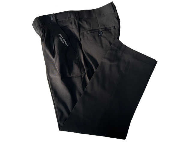 【送料無料】41027-b519 黒 ウエスト74-80 股下67cm FRANCO COLLEZIONI 刺繍入りウエストアジャスター付 ストレッチ 2タックスラックス 拍卖