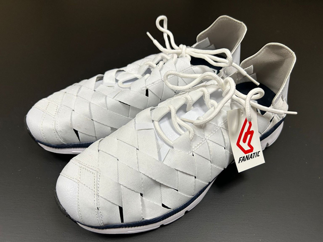 【送料無料】№4 白 26.5cm FANATIC ファナティック スニーカー スポーツシューズ メッシュ 通気性 軽量 編み込み拍卖