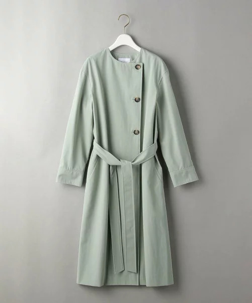 大幅値下げ!新品タグ付き BEAUTY&YOUTH UNITED ARROWS ビューティ&ユース ユナイテッドアローズ 本命アウター ノーカラーコート グリーンS拍卖