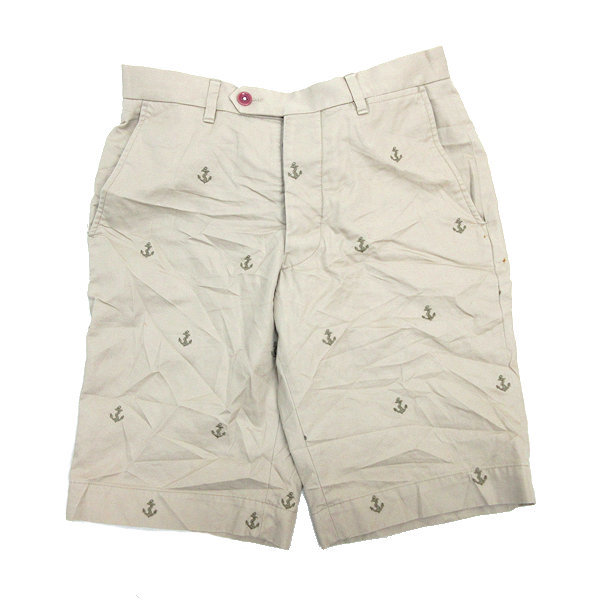 z■TOMORROWLAND/トゥモローランド コットンハーフパンツ【44】ベージュ/men's/108【中古】拍卖