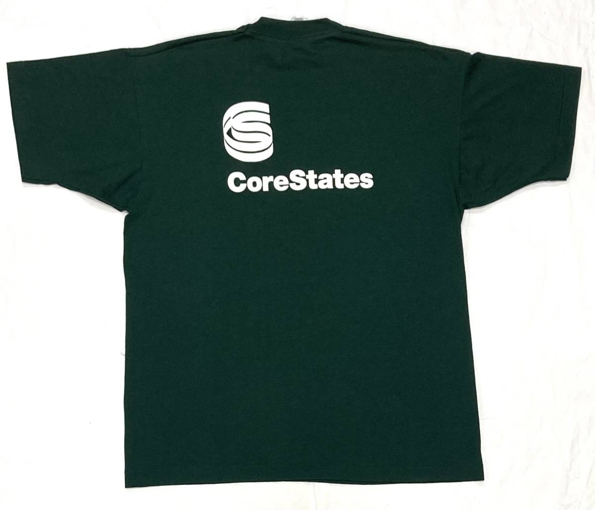 美品 90s corestates Mayfair Festival of the Arts 企業 Tシャツ XL 緑 ビンテージ アート 両面プリント ②拍卖