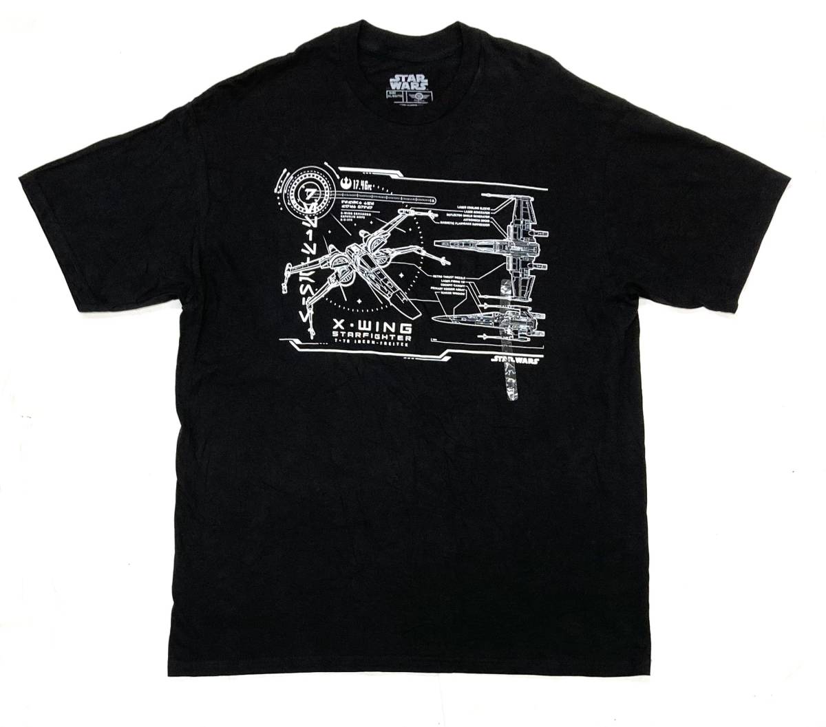 新品 未使用 10s USA企画 スターウォーズ STAR WARS X WING STARFIGHTER Tシャツ 黒 XL アメリカ企画拍卖