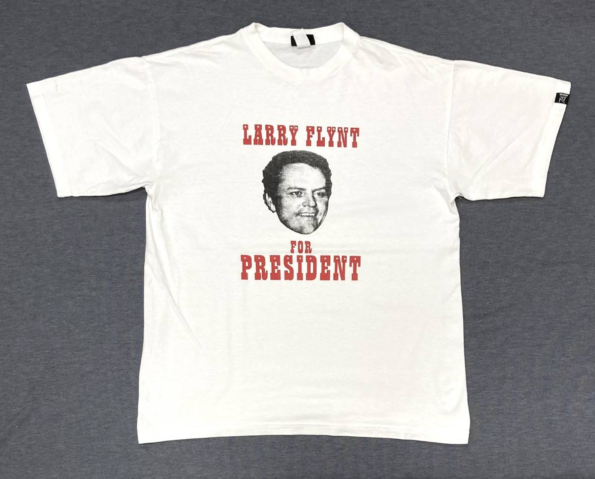 ビンテージ 90s〜00s USA製 LARRY FLYNT HUSTLER Tシャツ XL ラリーフリント フォト 映画拍卖