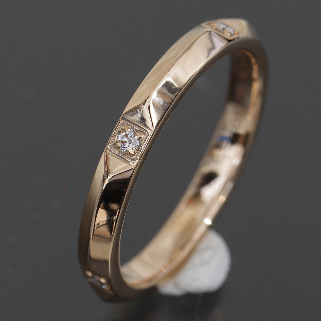 ティファニー トゥルーバンド ダイヤ 5P リング 11.5号 K18PG●指輪 3.3g 新品仕上済 TIFFANY&Co. 5064A拍卖