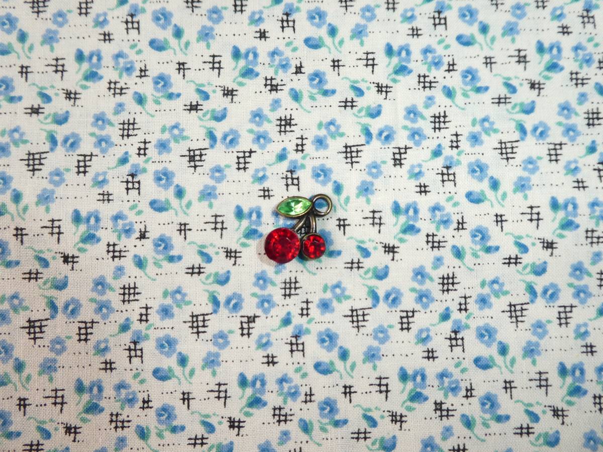 即決★usa30’s復刻Chanteclaire Granny’s14th薔薇小花ブルー★レトロフラワー拍卖