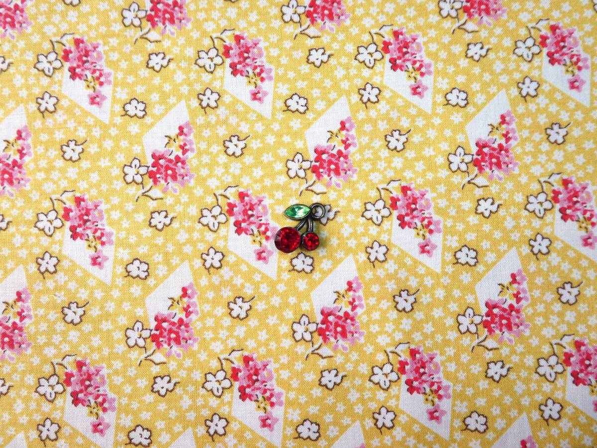 即決★レアUSAレトロ30’sフラワーイエロー★小花復刻MARCUS RJR黄拍卖