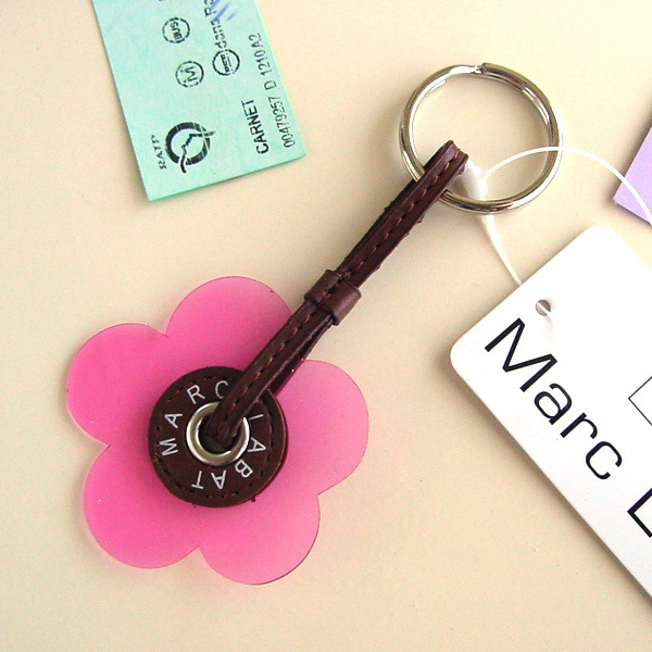 新品 Marc LABAT キーホルダー PORTECLEF FLEUR ((ROSE)拍卖