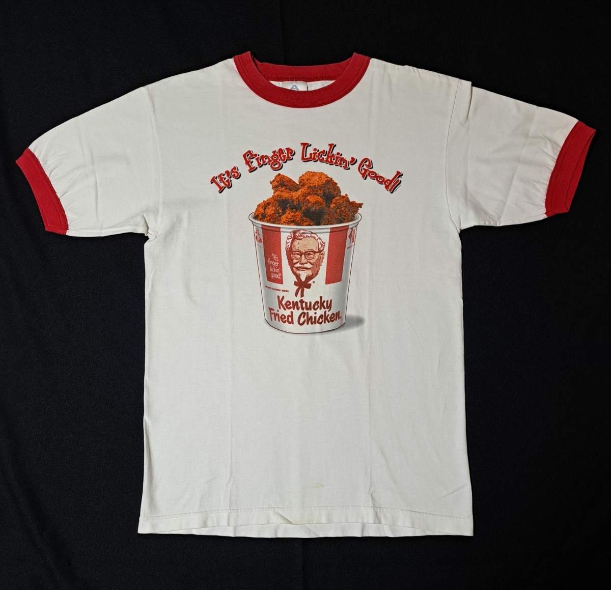 新品購入 アメカジ 2002年 ケンタッキーフライドチキン KFC 企業Tシャツ Tee リンガーtee US古着 McDonald's BURGER KING m&m's拍卖