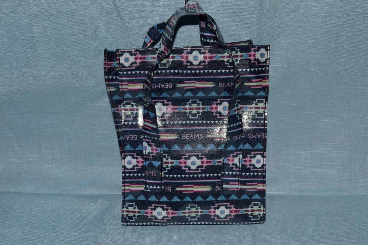 BEAMS ビームス・ミニトートバッグ コーティング サイズ:26㎝X21㎝X11㎝(未使用品)拍卖