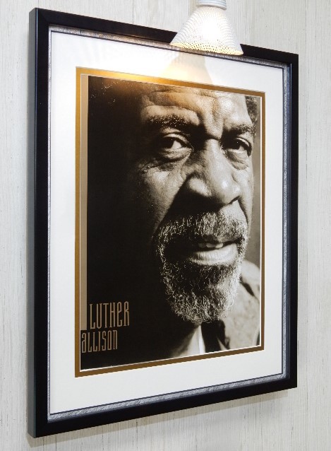 ルーサー・アリスン/アート ピクチャ 額装/モノクロ/ディスプレイ/LUTHER ALLISON/シカゴ ブルース シンガー ソングライター ギタリスト拍卖