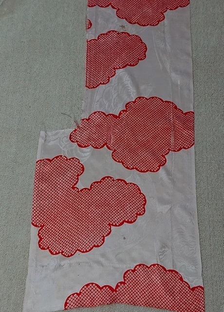 S-28-02-B*95cm×27cm*和装小物*和装人形*はぎれ*古布*正絹*ハギレ*市松人形*リメイク素材*パッチワーク*細工*アンティーク拍卖