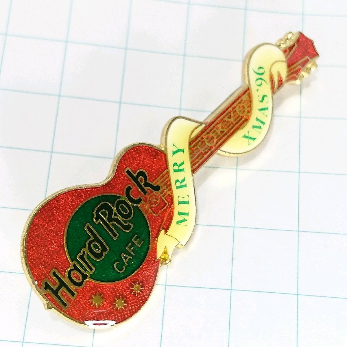 送料無料)Hard Rock Cafe クリスマス ギター ハードロックカフェ ピンバッジ PINS ブローチ ピンズ A16473拍卖