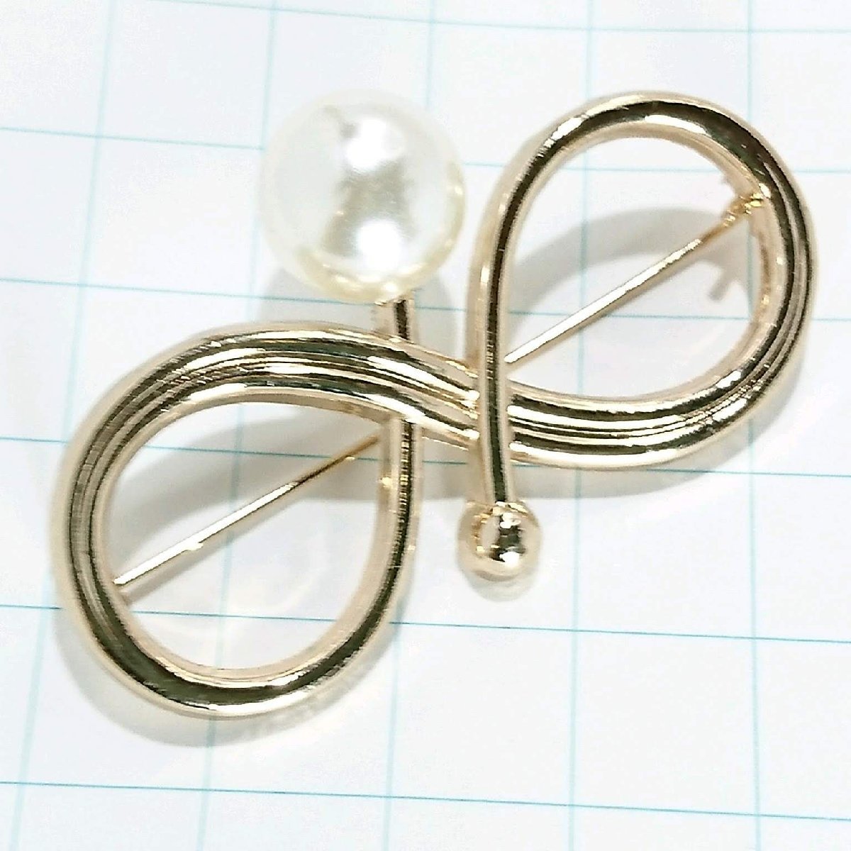 送料無料)ビンテージ☆パール デザインブローチ☆アンティークブローチ A16949拍卖